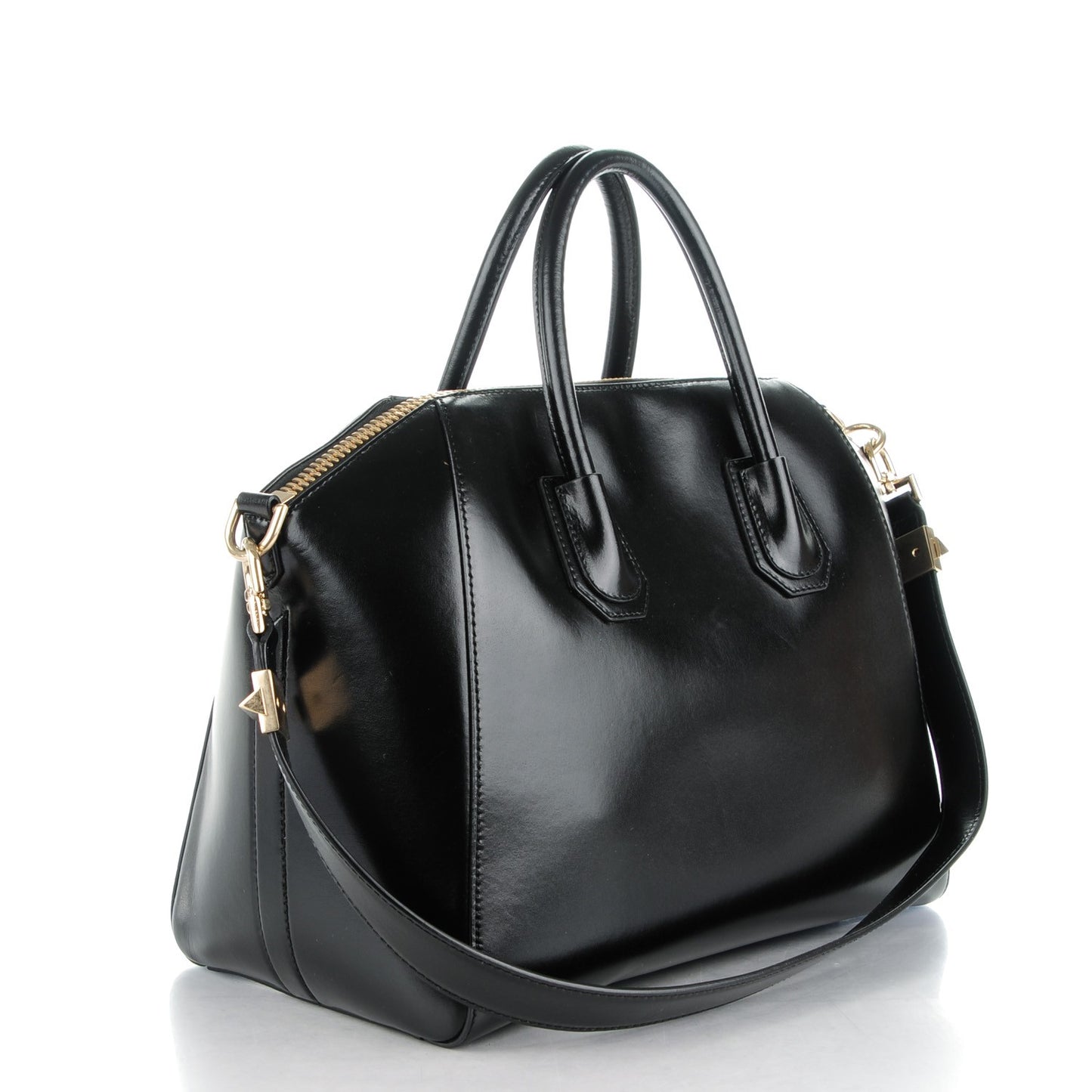 Shiny Lord Calfskin Medium Antigona Black