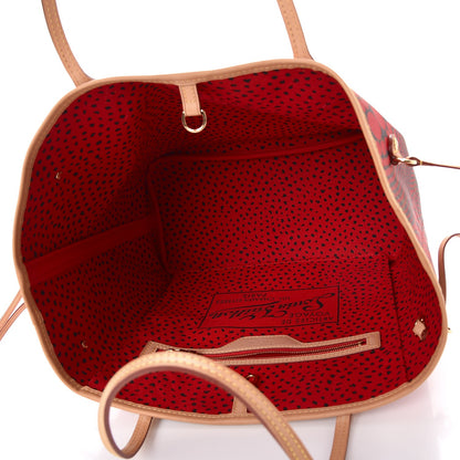 Louis Vuitton Monogram Kusama Waves Neverfull MM Red 5 of 10