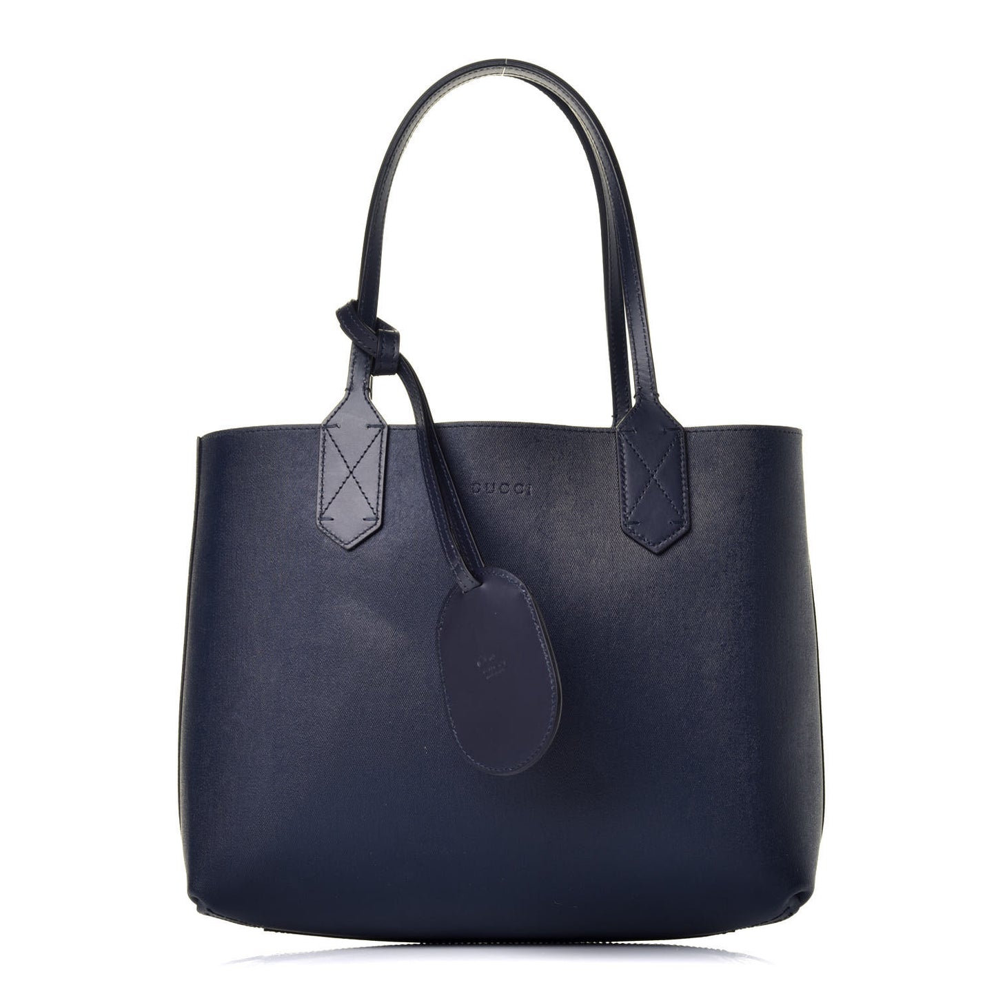 GG Supreme Monogram Blooms Small Reversible Tote Beige Blue Navy