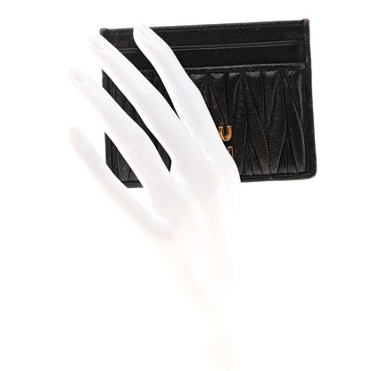 Miu Miu Nappa Matelasse Card Holder Caffe 2 of 7