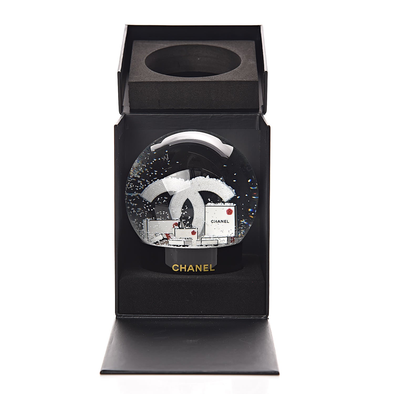 Chanel Glass CC Shopping Bag Snow Globe 5 of 5
