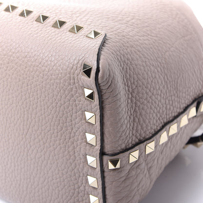 Valentino Garavani Grained Calfskin Rockstud Mini Bucket Bag Poudre 9 of 9