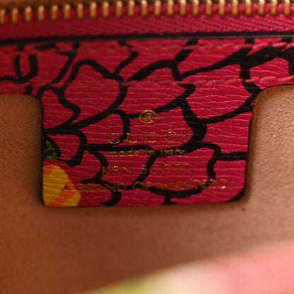 Gucci X KEN SCOTT Textured Calfskin Pomponica Print Small Jackie 1961 Hobo Multicolor Fuxia Pompon 6 of 10