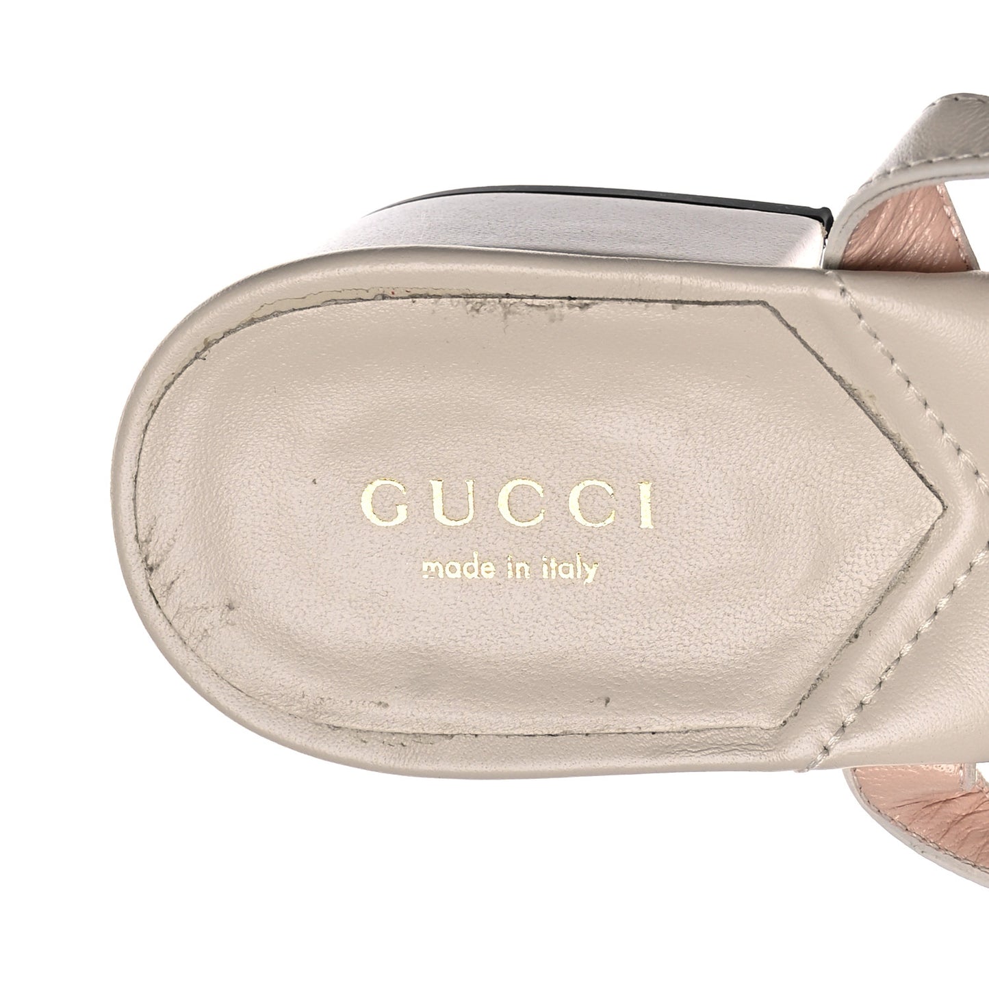 Nappa Matelasse Double G 35mm Thong Sandals 38.5 Mystic White