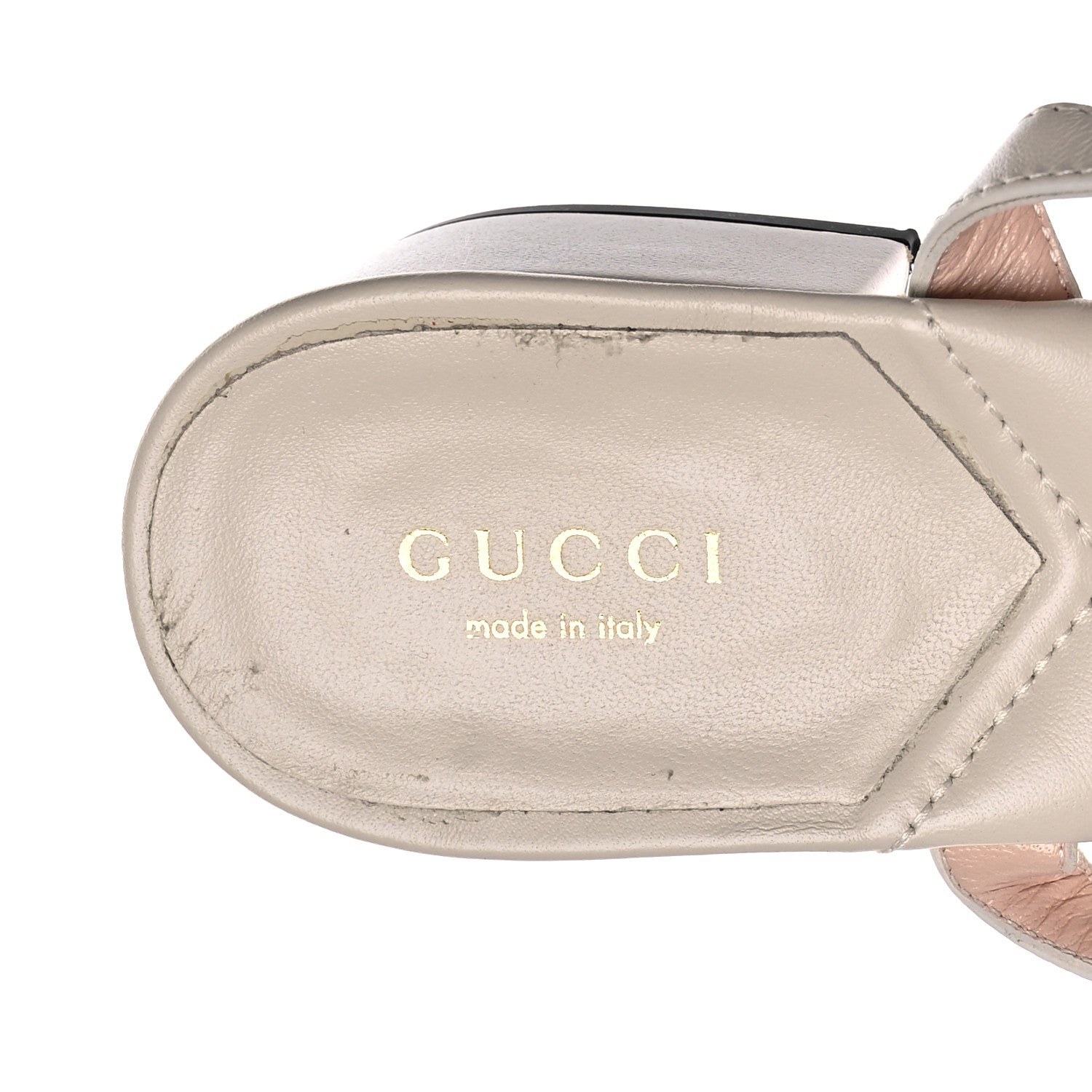 Gucci Nappa Matelasse Double G 35mm Thong Sandals 38.5 Mystic White 7 of 11