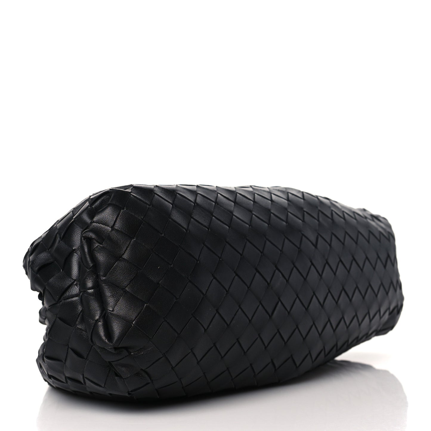 Nappa Maxi Intreccio The Pouch Oversized Clutch Black