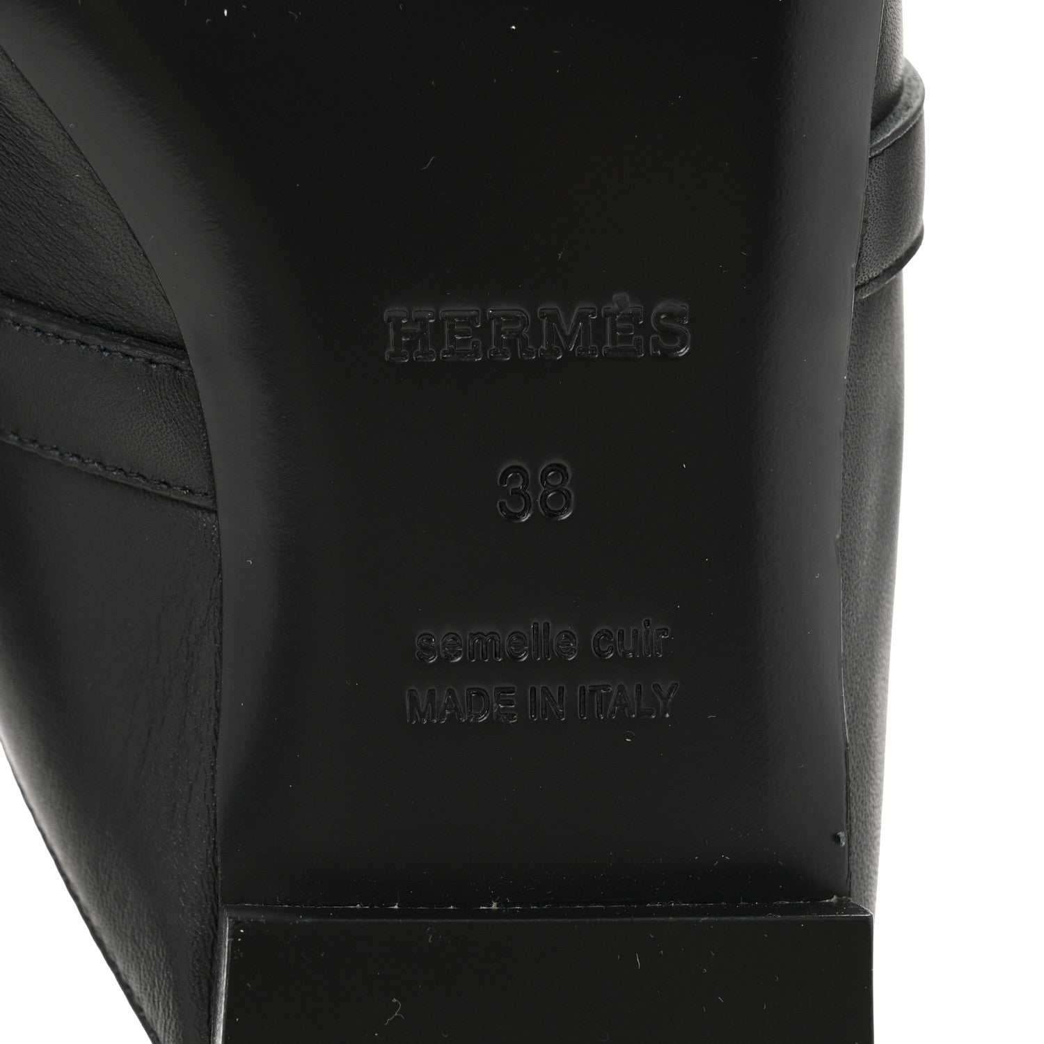 Hermes Calfskin Oz Mules 38 Black 7 of 9