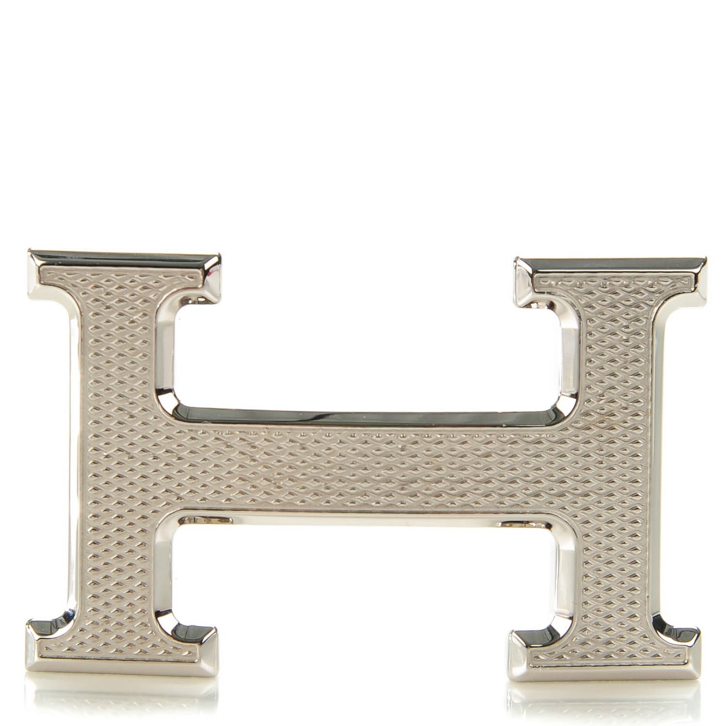 Palladium Guilloche 32mm H Belt Buckle