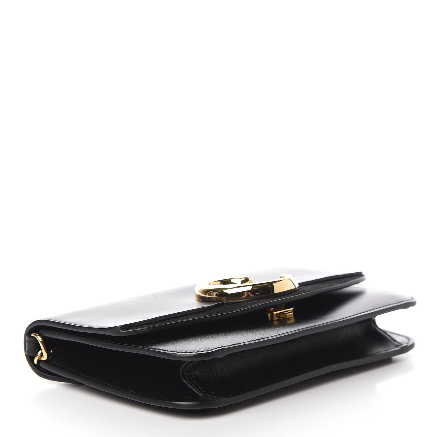 Chloe Calfskin Suede C Clutch With Chain Black 3 of 13