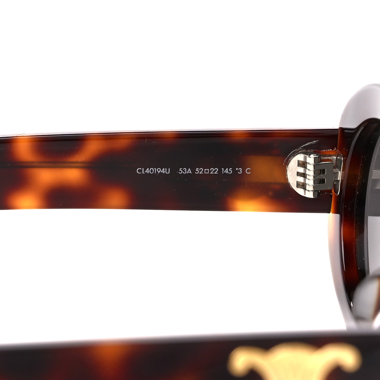 Celine Acetate Triomphe 01 Sunglasses CL 40194U Tortoise 5 of 9