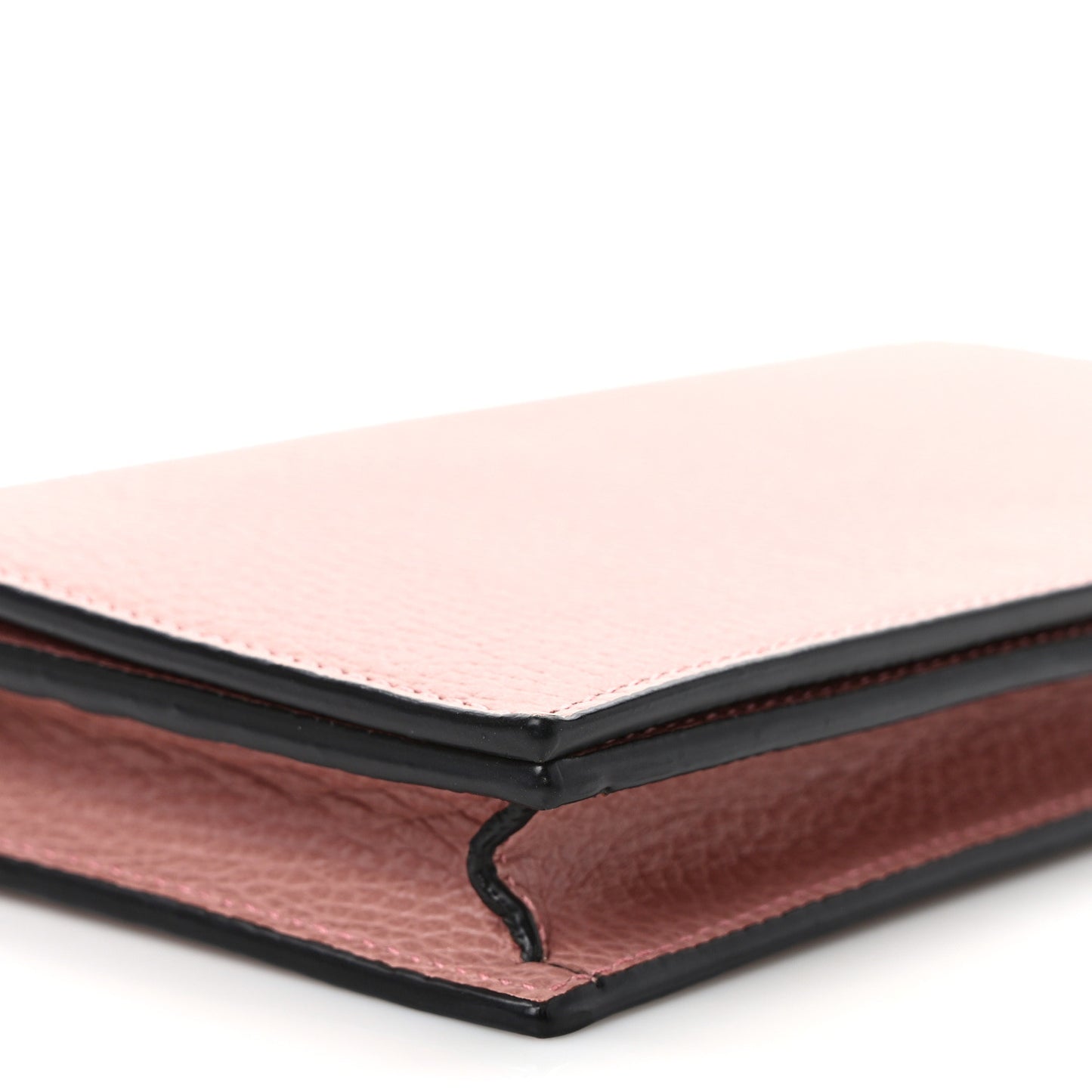 Dollar Calfskin Medium Betty Chain Wallet Soft Pink