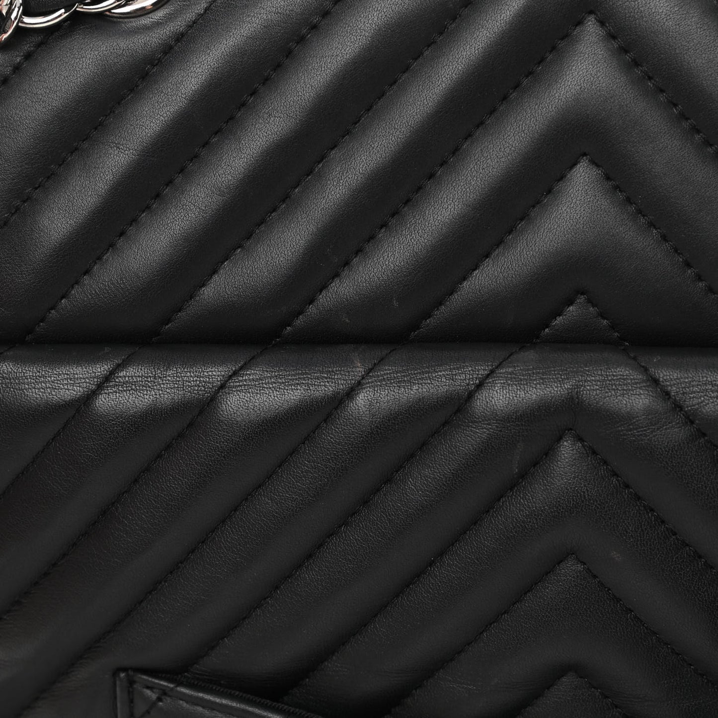 Calfskin Chevron Quilted Large Urban Spirit Backpack Black