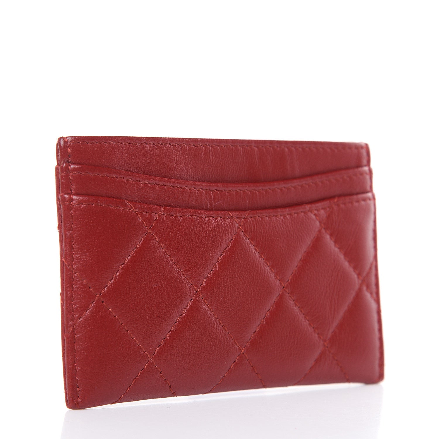 Chanel Lambskin Quilted Card Holder Red 3 of 11