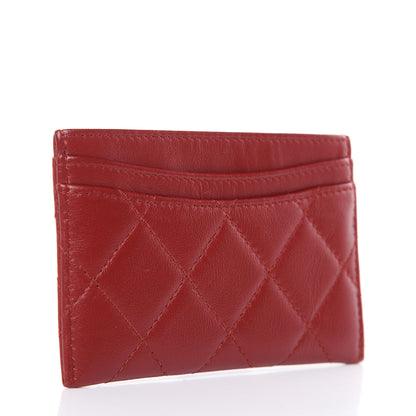 Chanel Lambskin Quilted Card Holder Red 3 of 11