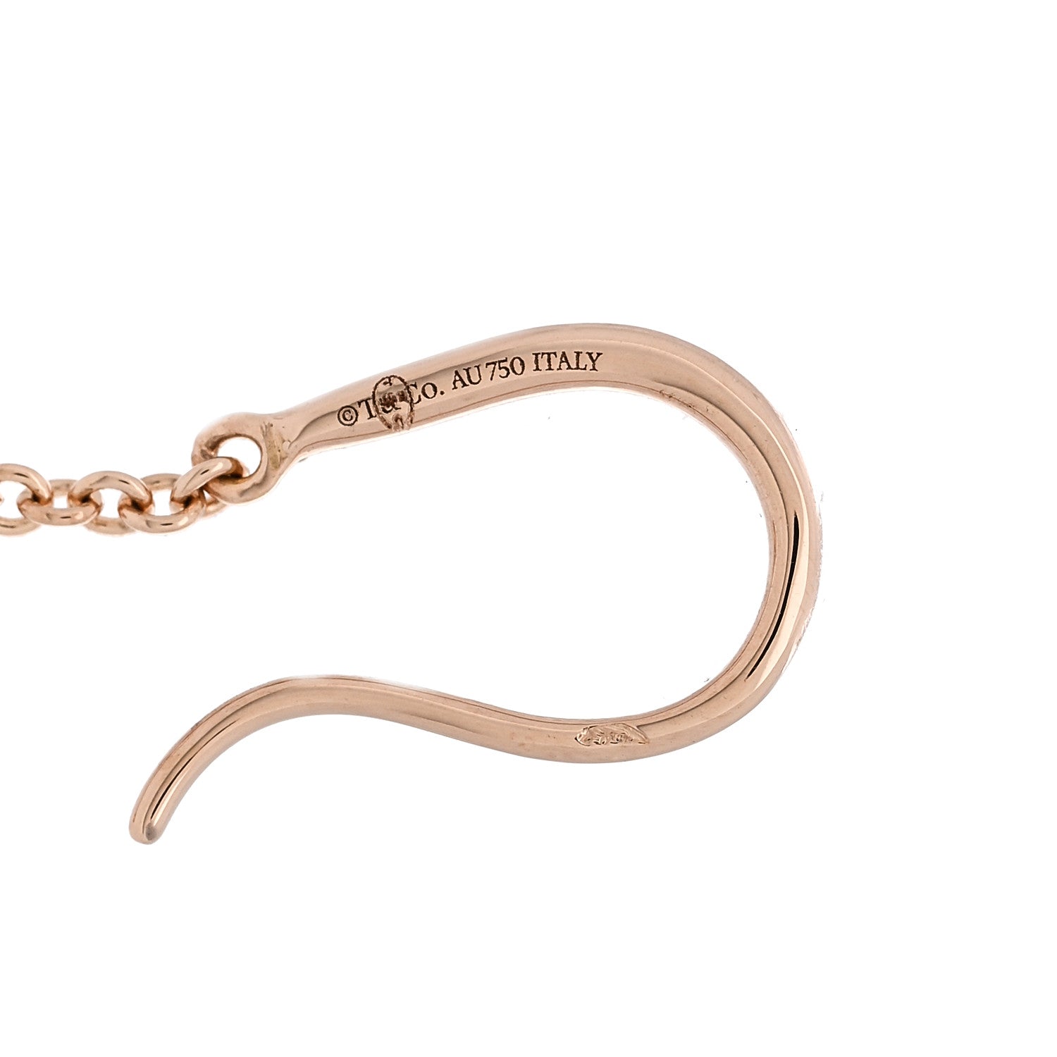 Tiffany 18K Rose Gold 10mm HardWear Ball Hook Drop Earrings 3 of 5
