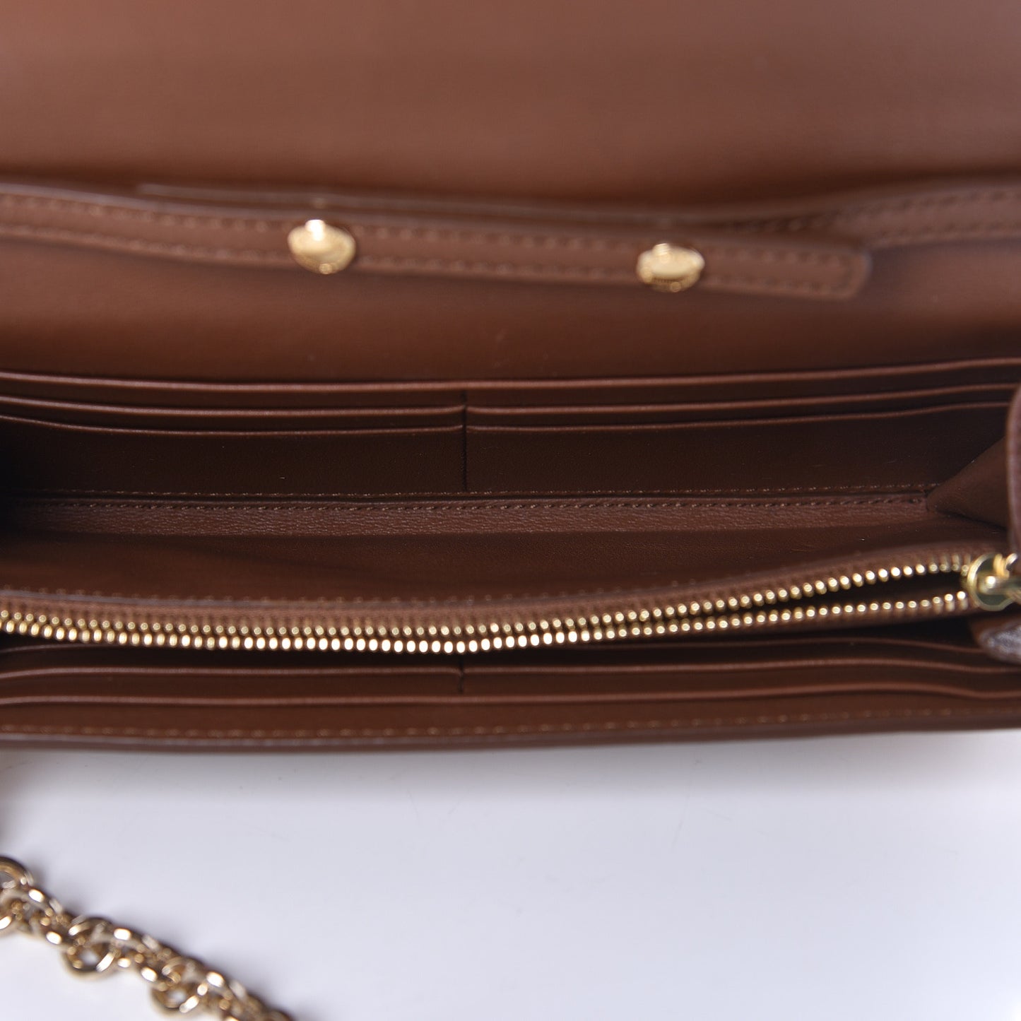Calfskin Horseferry Check Henley Wallet On Chain Tan