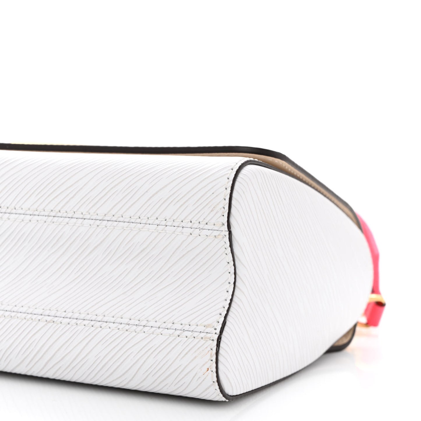 Epi Twist Shoulder Bag MM White Pink