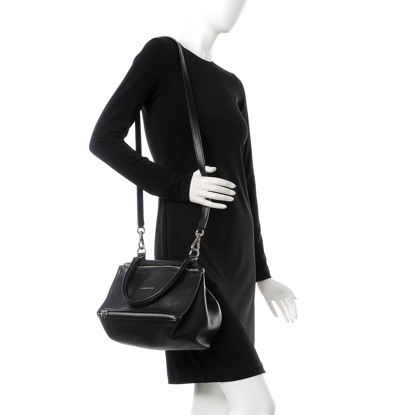 Sugar Goatskin Small Pandora Black