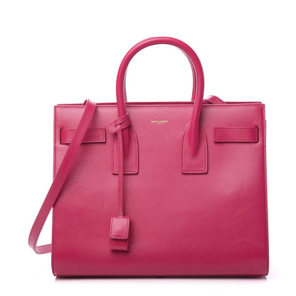 Saint Laurent Calfskin Small Sac De Jour Lipstick Fuchsia 1 of 8