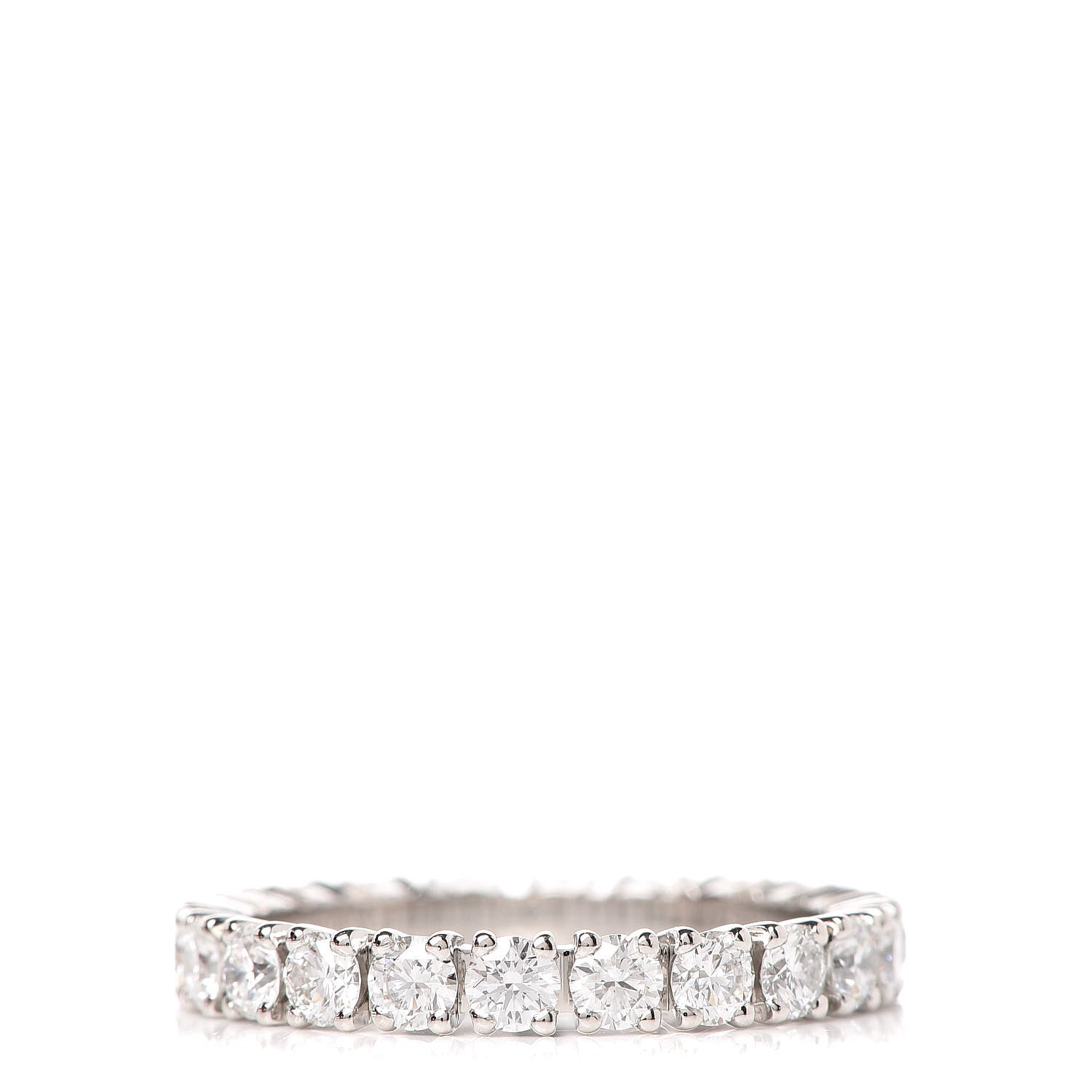 Cartier Platinum Diamond 1.32ct Destinee Wedding Band Ring 53 6.5 3 of 5