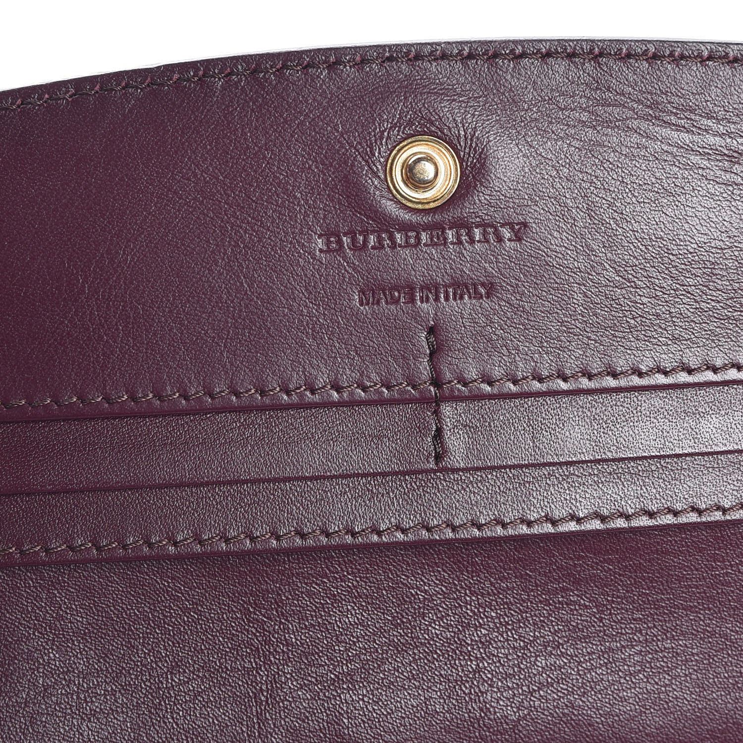 Burberry Calfskin House Check Porter Continental Wallet Mahogany Red 6 of 13
