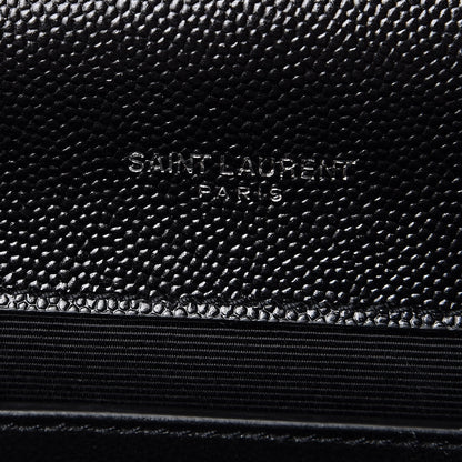 Saint Laurent Grain De Poudre Small Monogram Kate Satchel Black 5 of 6