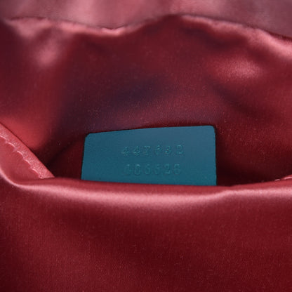 Gucci Velvet Matelasse Small GG Marmont Chain Shoulder Bag Pavone Cyan 6 of 9