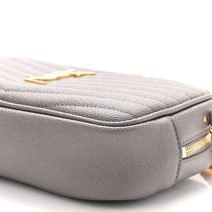 Saint Laurent Grain De Poudre Matelasse Monogram Mini Lou Camera Bag Fog 10 of 10