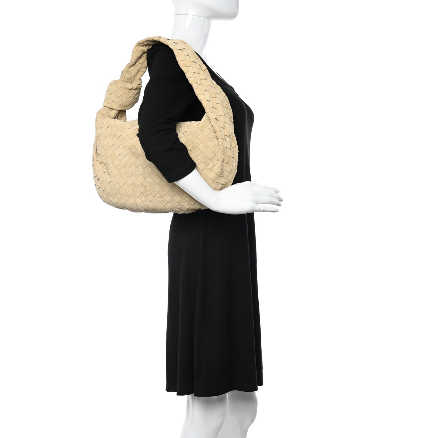 Suede Intrecciato Small Jodie Sand