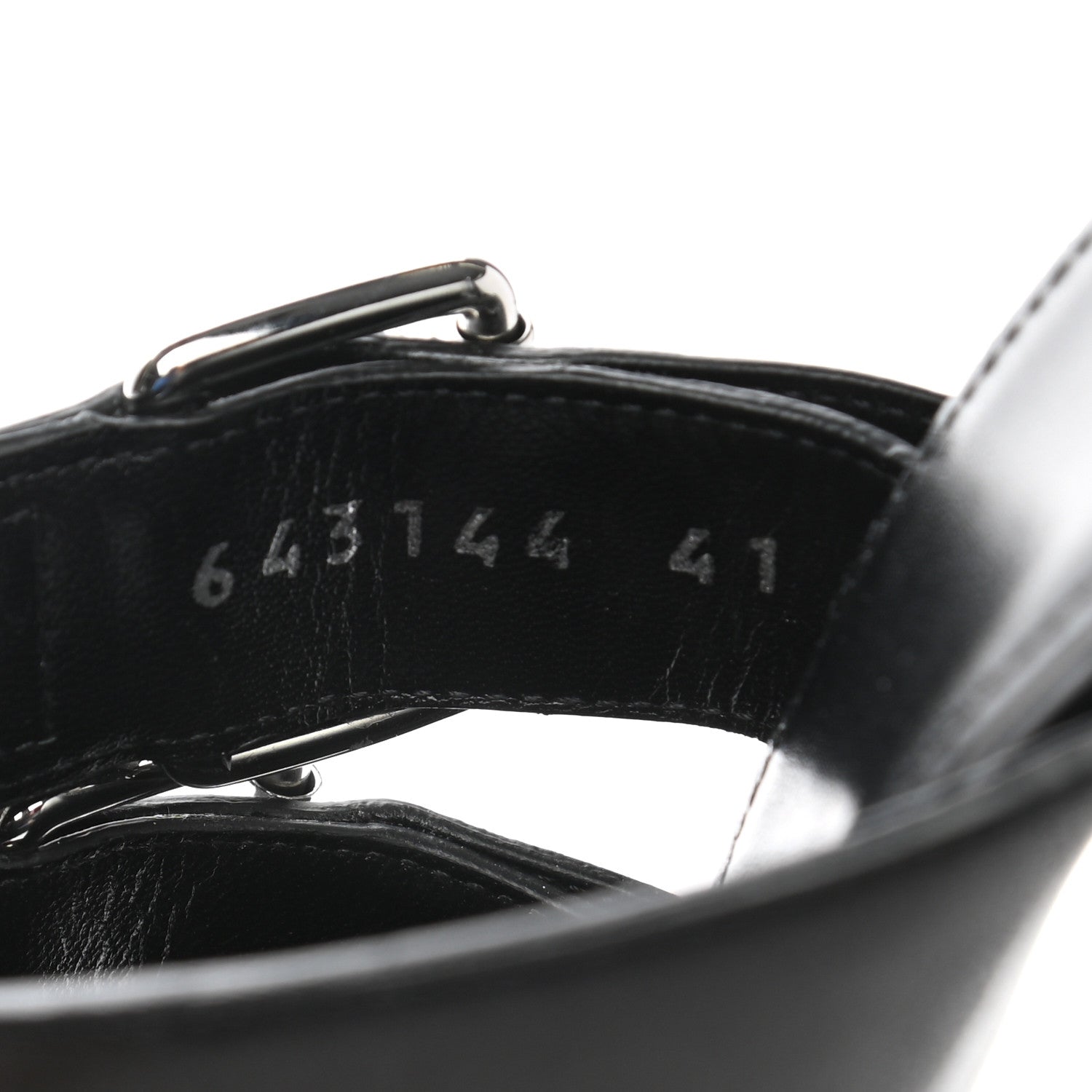 Balenciaga Shiny Sheepskin Bluckle K 80mm Sandals 41 Black 8 of 10