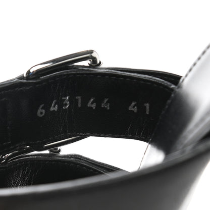Balenciaga Shiny Sheepskin Bluckle K 80mm Sandals 41 Black 8 of 10