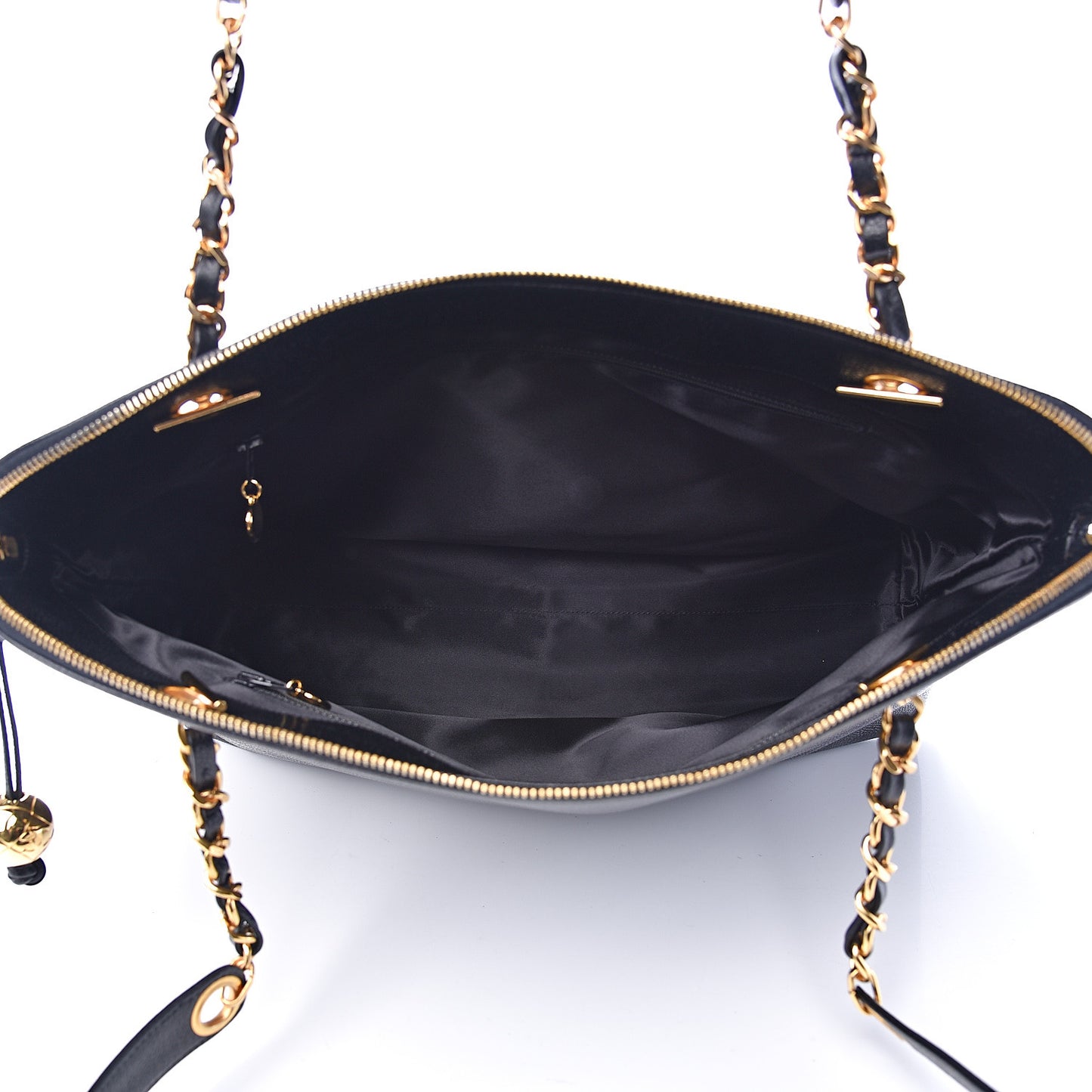 Caviar Large CC Shoulder Bag Black