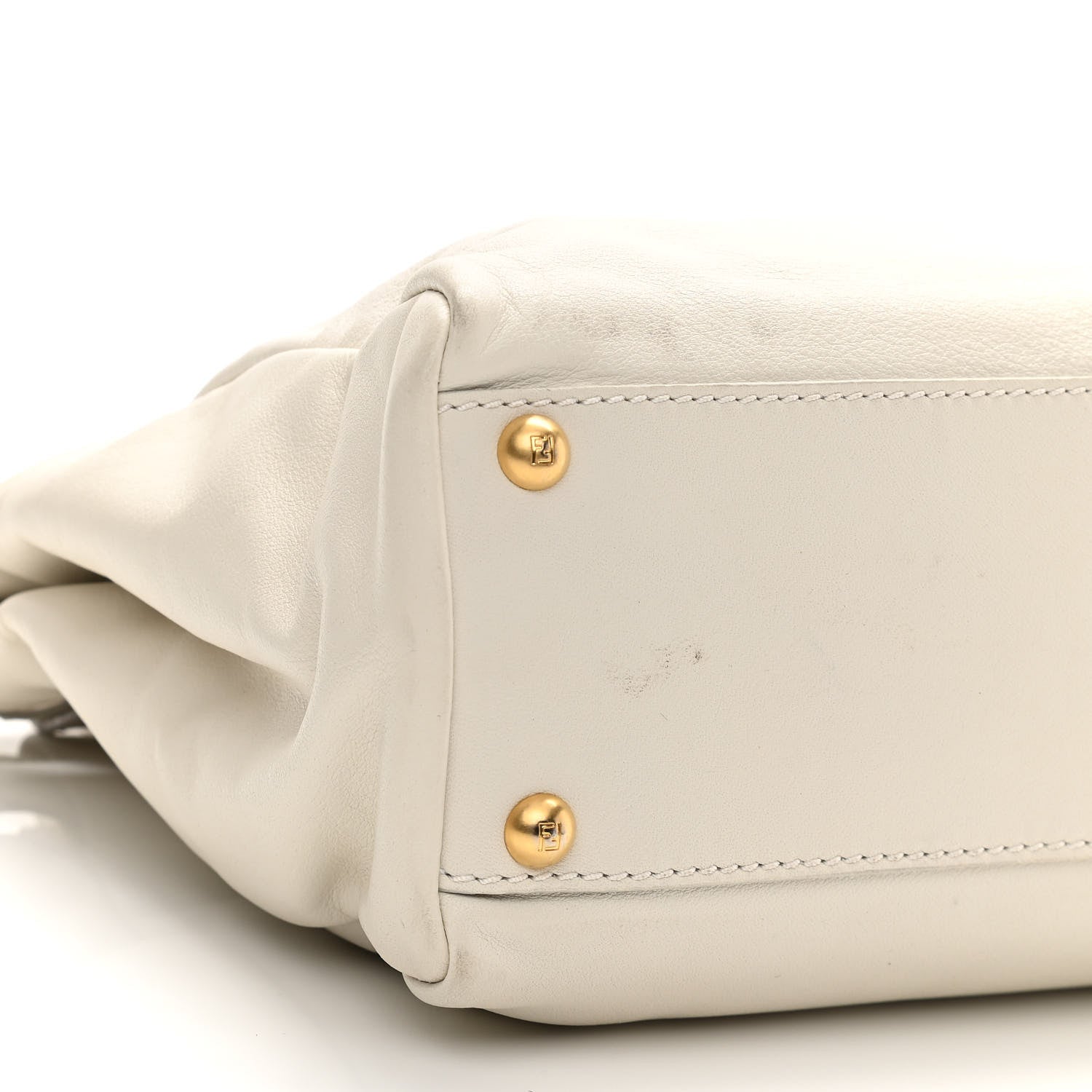 Fendi Nappa Medium Peekaboo Iconic Satchel White 10 of 13