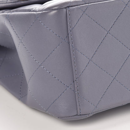 Chanel Lambskin Quilted Maxi Double Flap Grey 9 of 12
