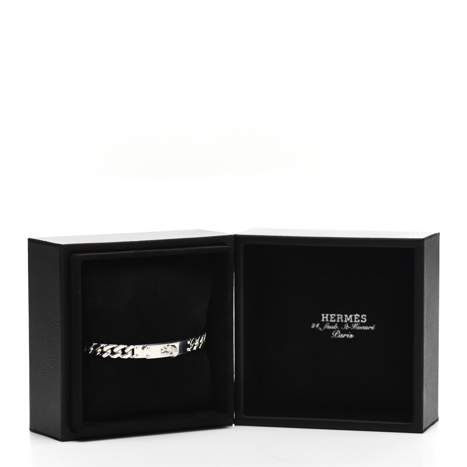 Hermes Sterling Silver TPM Kelly Gourmette Bracelet SH 4 of 4