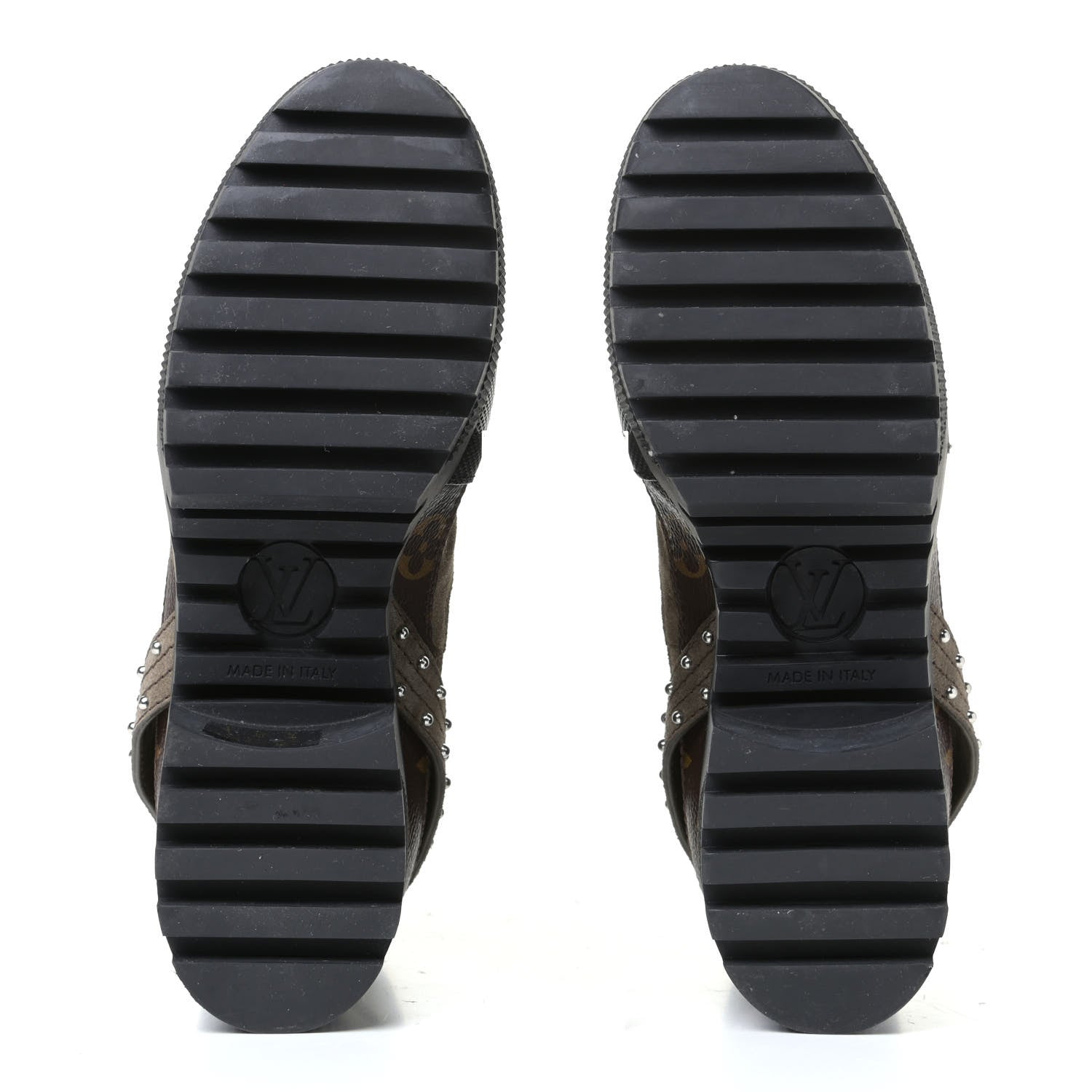 Louis Vuitton Suede Calfskin Monogram Laureate Platform Desert Boots 37 Kaki 4 of 7