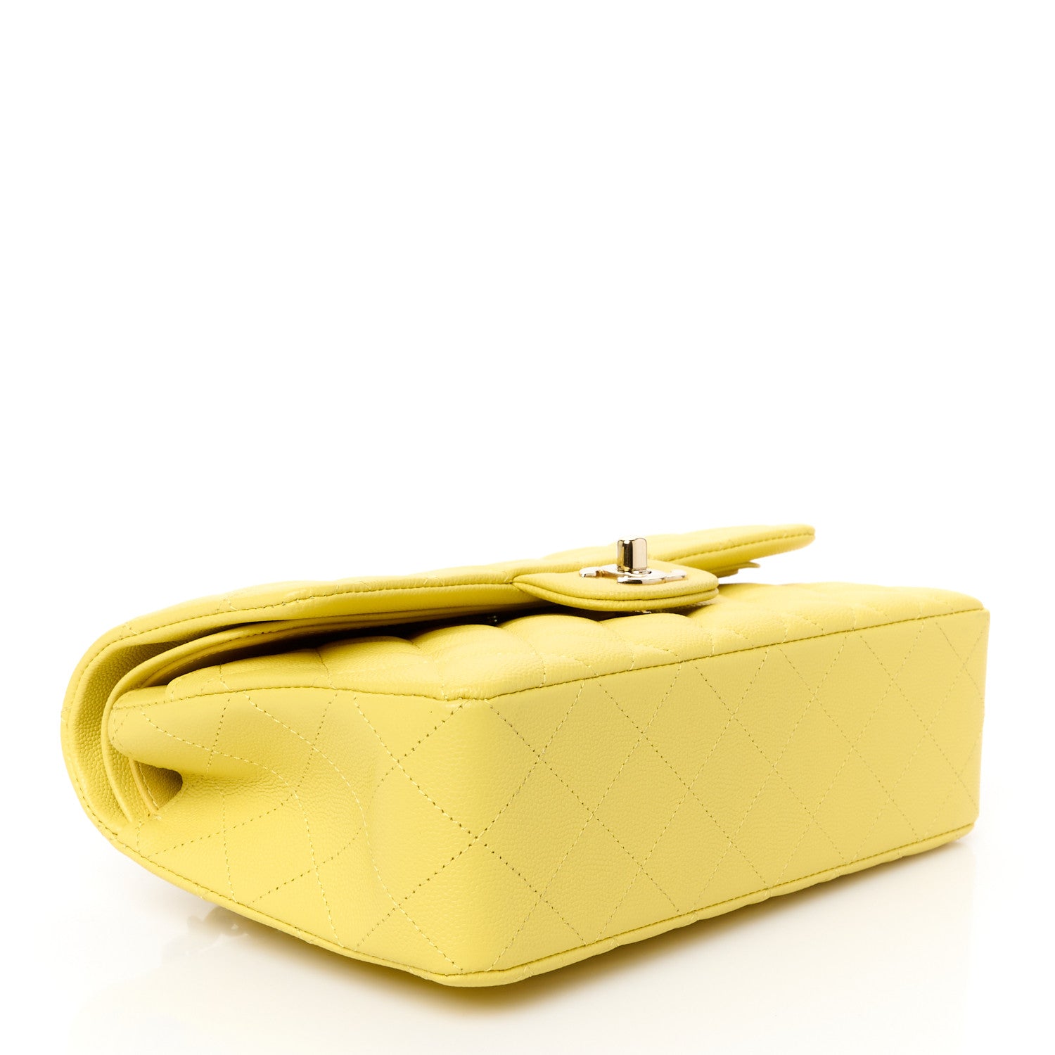 Chanel Caviar Quilted Small Double Flap Light Yellow 4 of 11