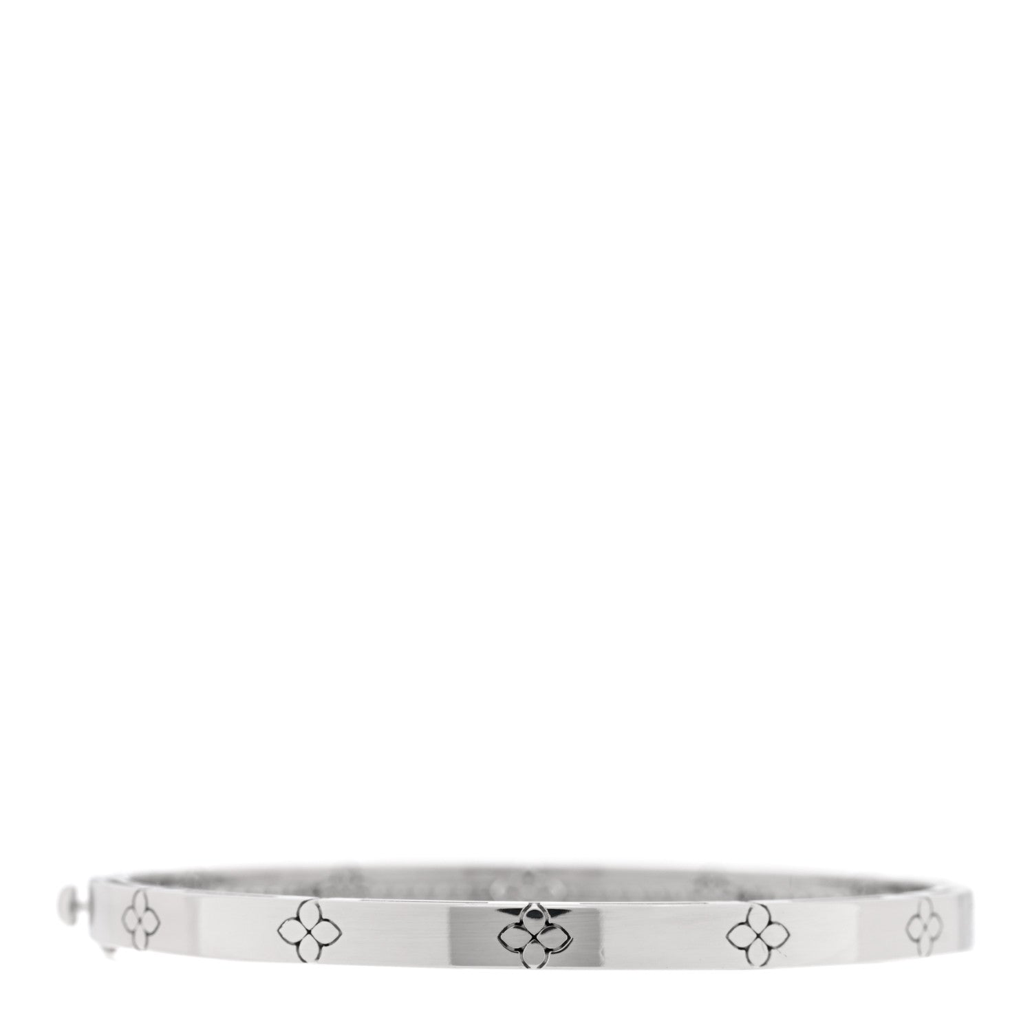 Roberto Coin 18K White Gold Diamond 1.45ctw Love in Verona Pave Bangle Bracelet 2 of 4