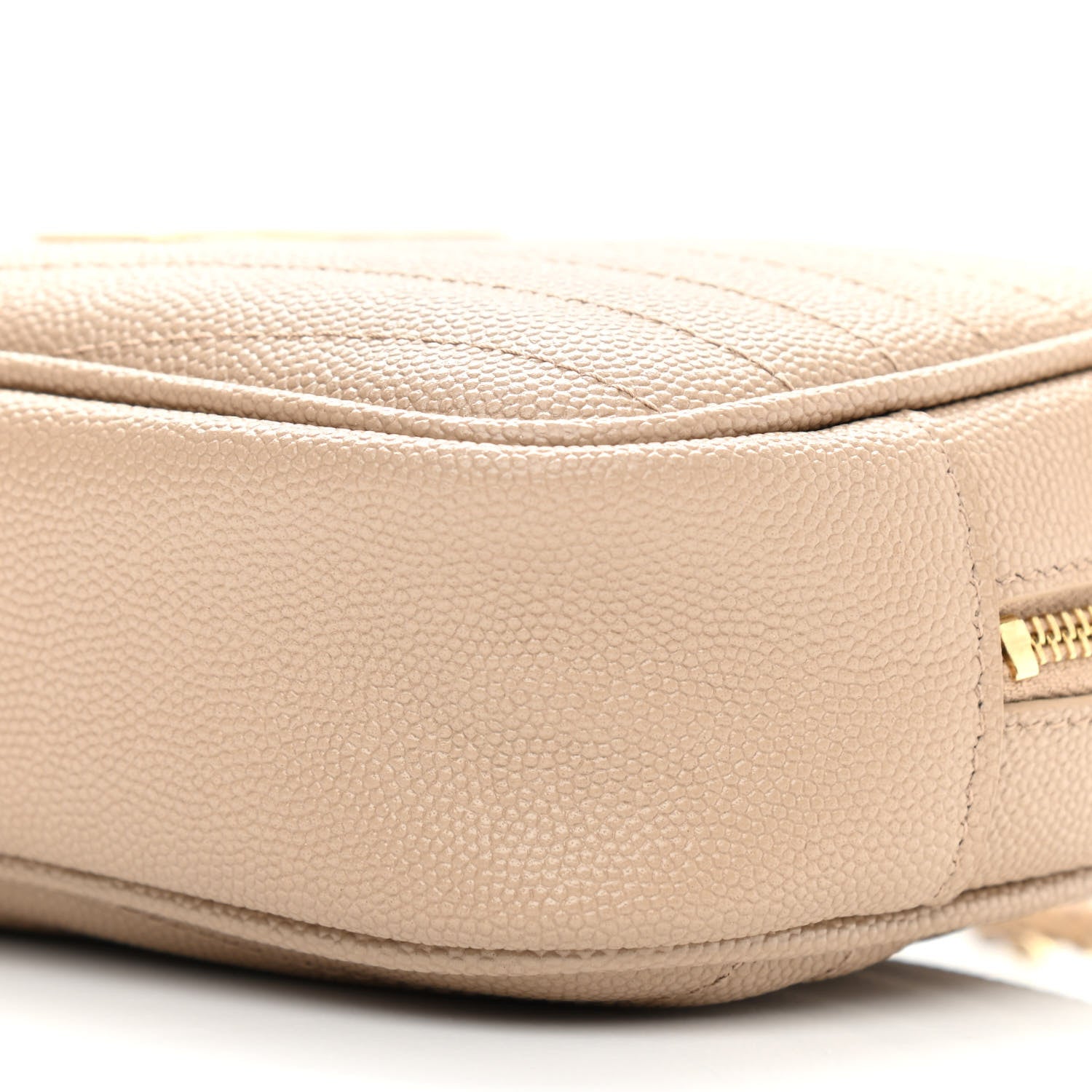 Saint Laurent Grain De Poudre Matelasse Monogram Mini Lou Camera Bag Dark Latte 10 of 12
