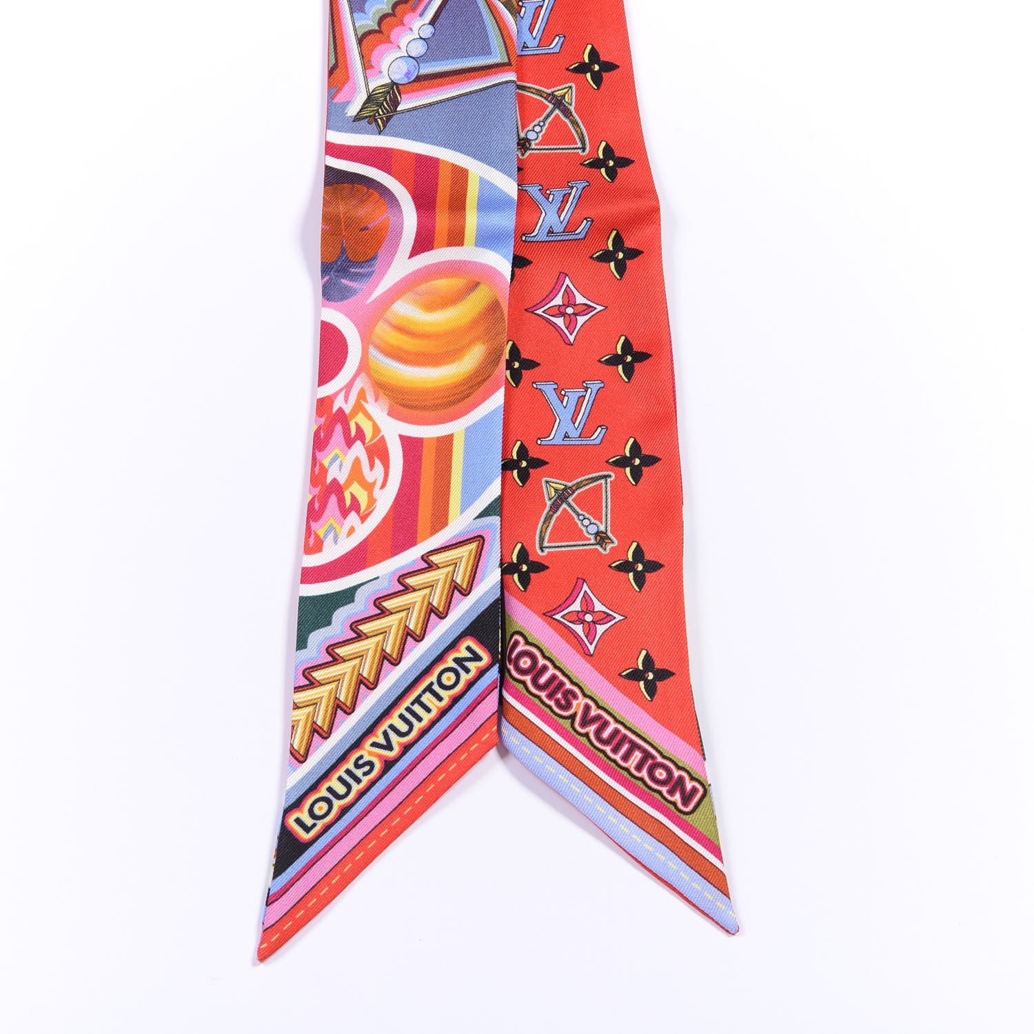 Louis Vuitton Silk Astro Sagittarius BB Bandeau Red 2 of 3