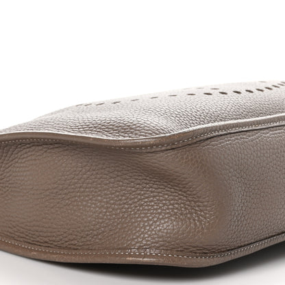Hermes Taurillon Clemence Evelyne GM Etoupe 8 of 8