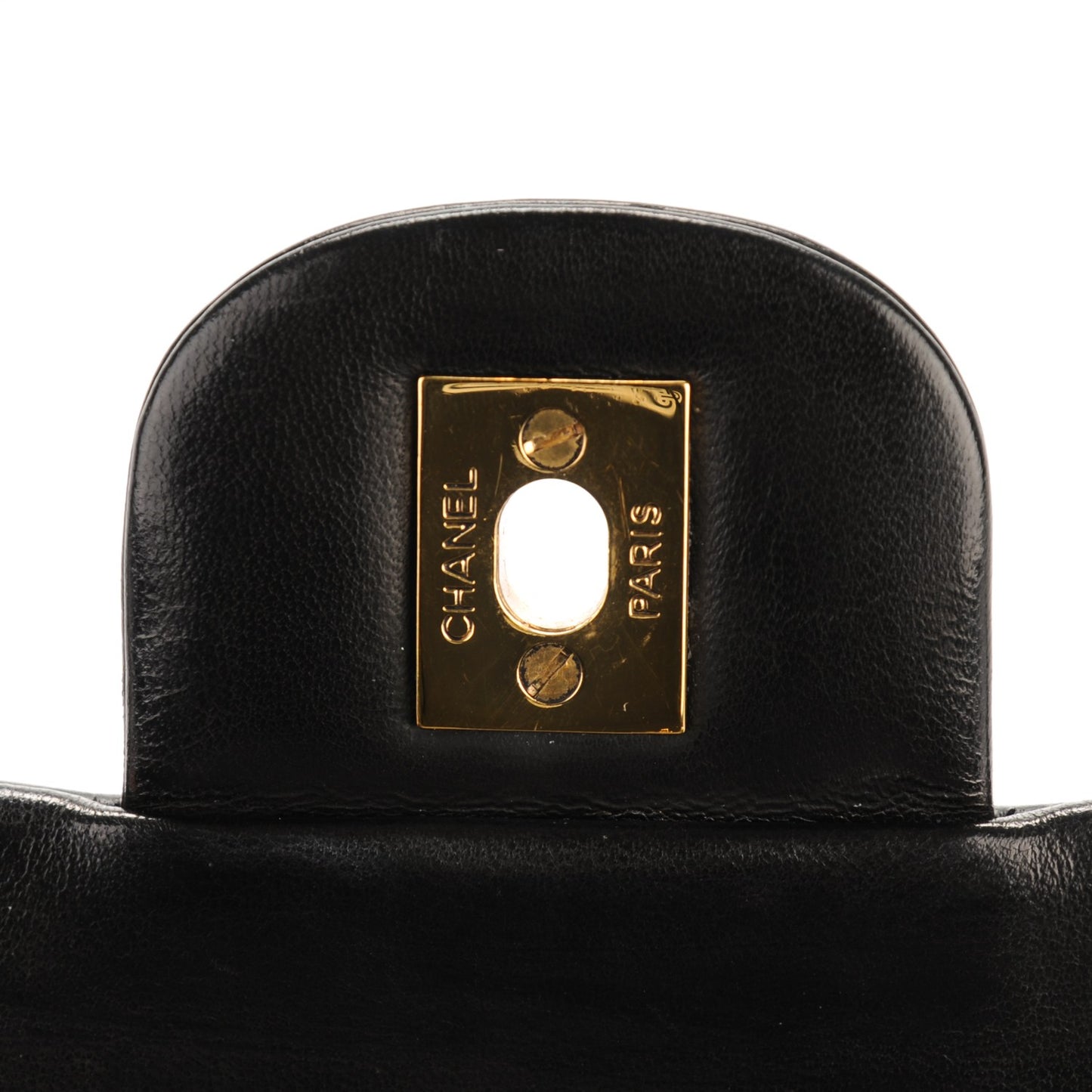 Lambskin Quilted Small Double Flap Black