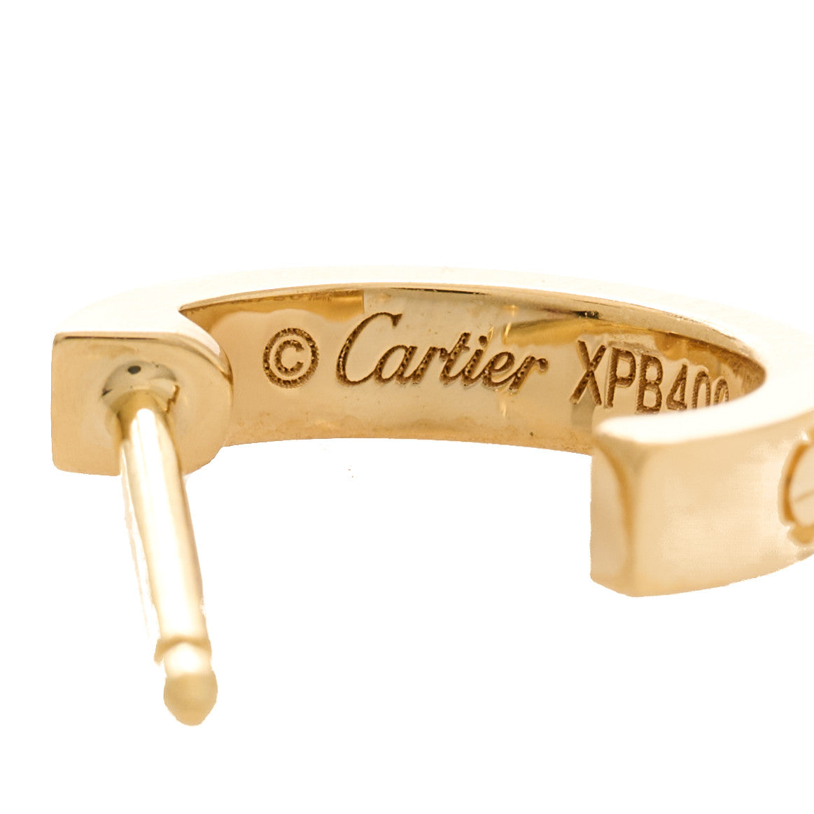 18K Yellow Gold Small LOVE Hoop Earrings