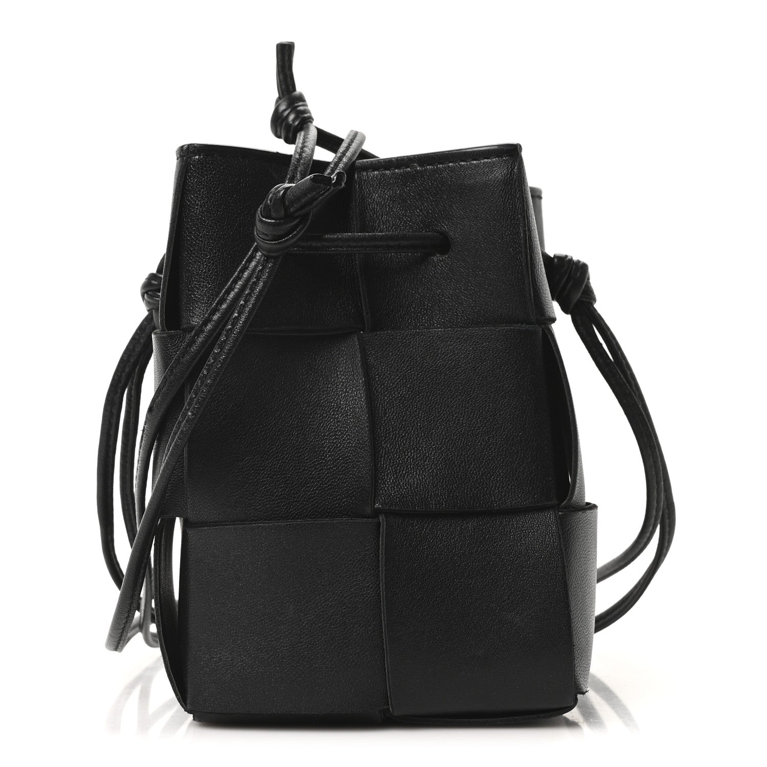 Bottega Veneta Nappa Maxi Intrecciato Mini Cassette Bucket Bag Black 1 of 9