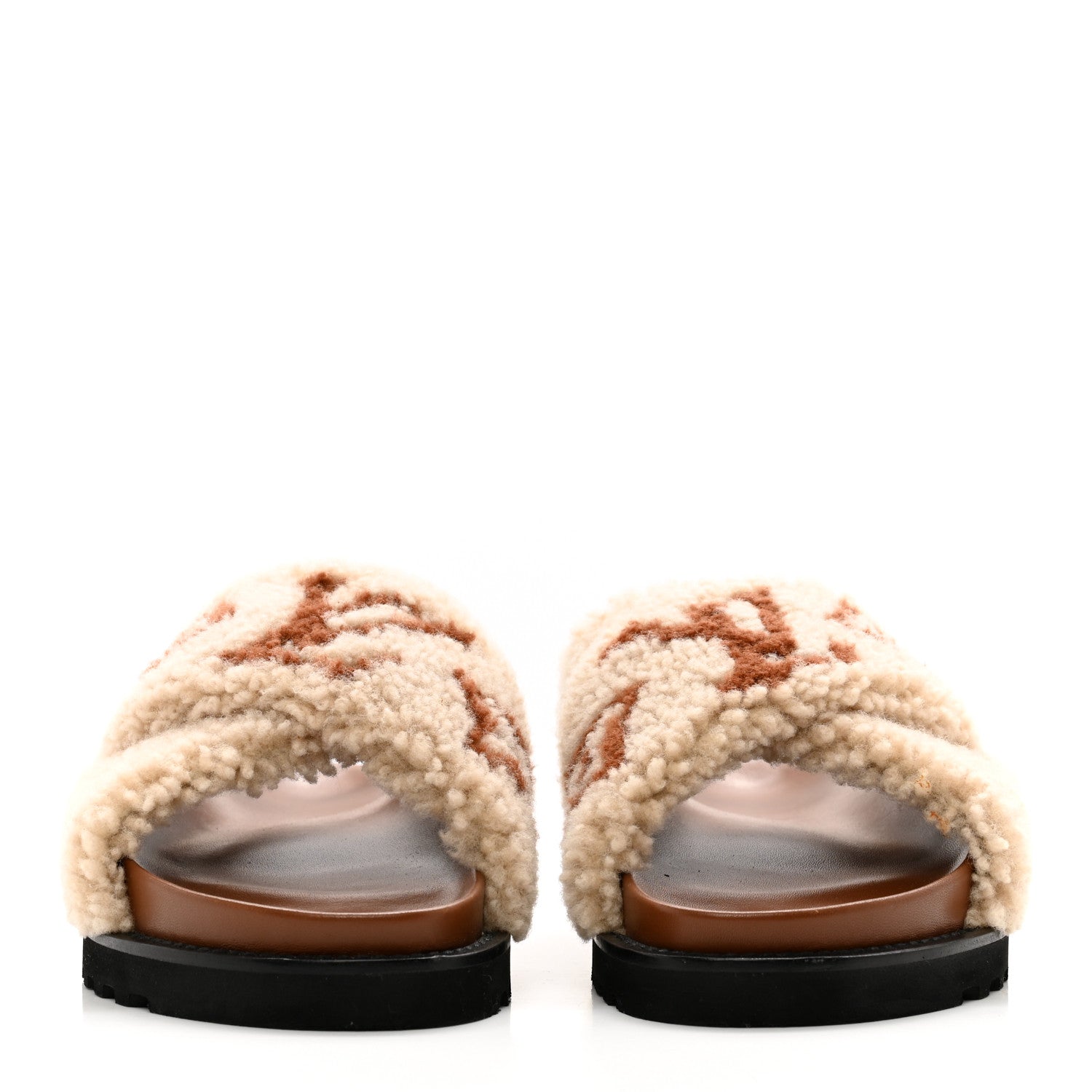 Louis Vuitton Shearling Paseo Flat Comfort Sandal 40 Nude 2 of 9
