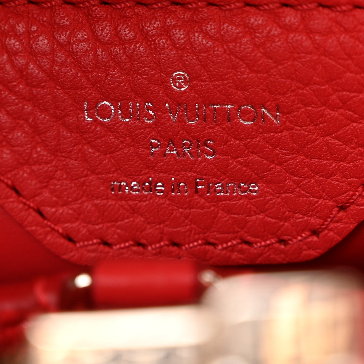 Taurillon Snakeskin Capucines BB Rubis