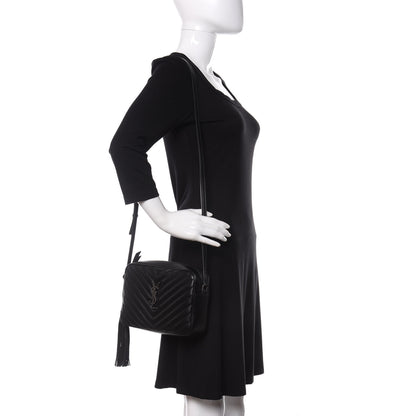 Saint Laurent Calfskin Matelasse Monogram Lou Camera Bag Black 2 of 8