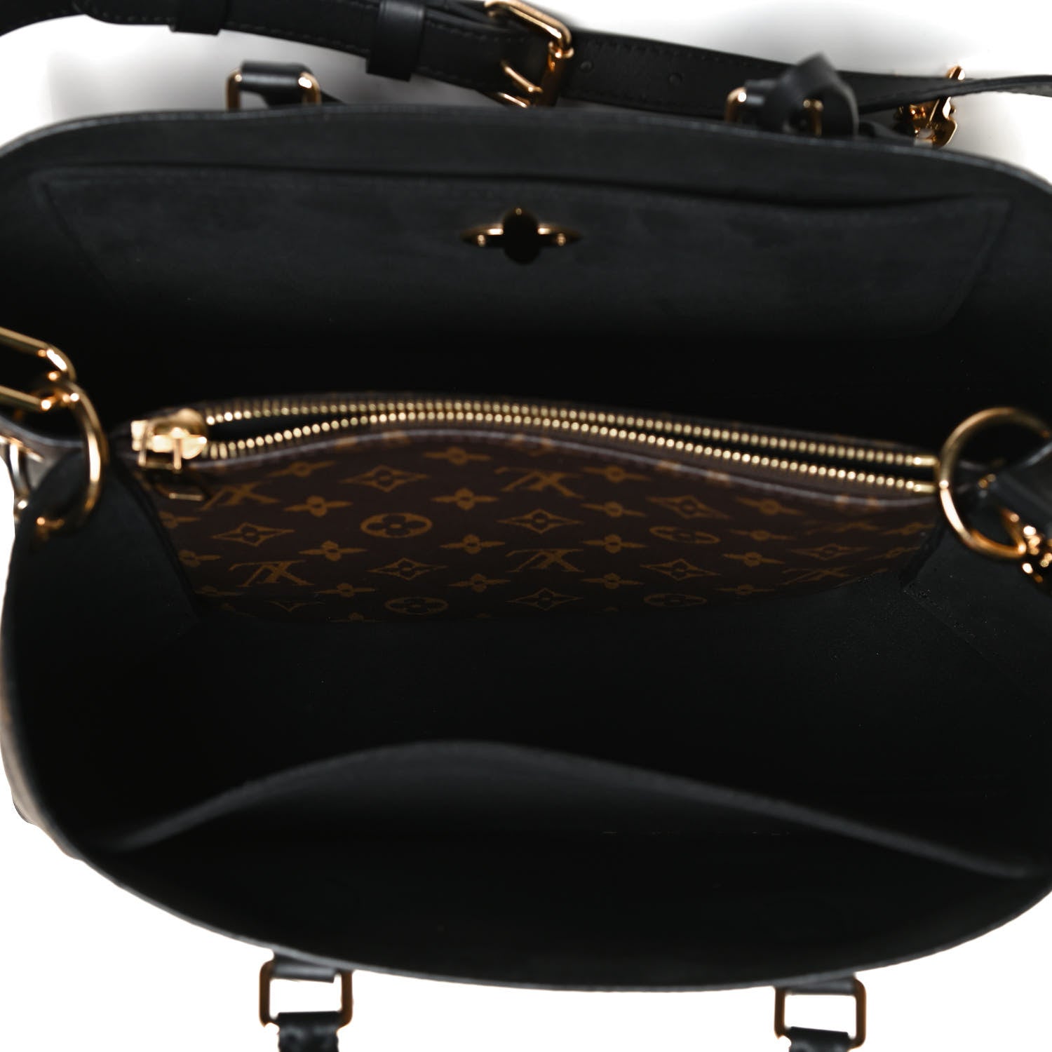 Louis Vuitton Monogram Flower Tote Black 5 of 12