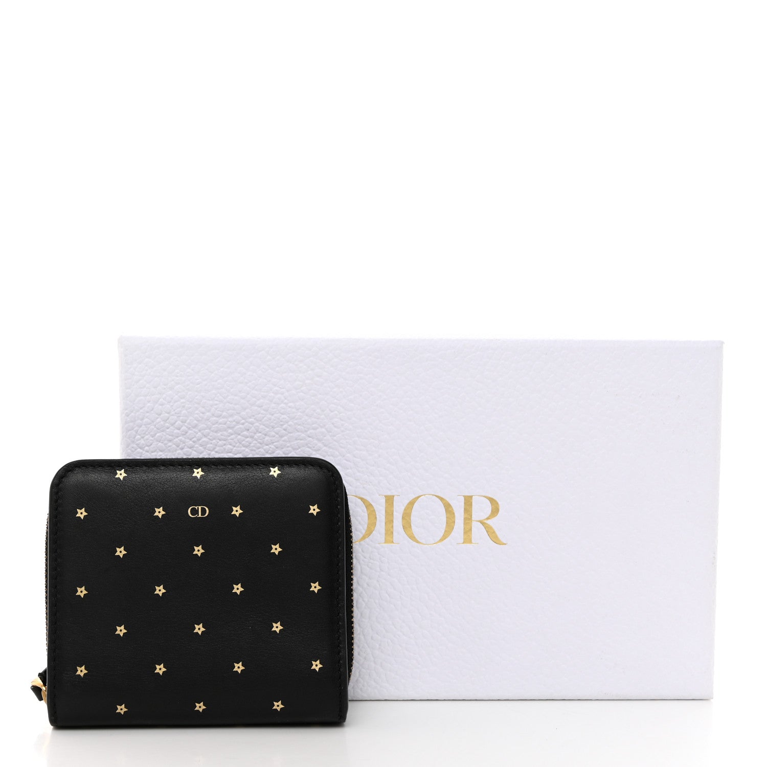 Christian Dior Calfskin Stars Voyageur French Wallet Black 9 of 9