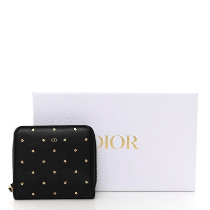 Christian Dior Calfskin Stars Voyageur French Wallet Black 9 of 9